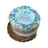Preppy Puppy Layered Birthday Cake