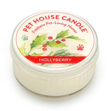 Pet House Candle Hollyberry scented candle on a white background