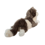 Plush toy resembling a cat on a white background