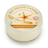 Pet House Candle in Ocean Driftwood scent on a white background