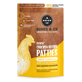 Bones & Co Frozen Raw K9 Kickin' Chicken Patties 6lb