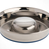 OurPets Rubber Bonded Slow Feed Stainless*