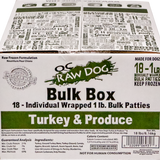 OC Raw Dog Turkey Produce Patties