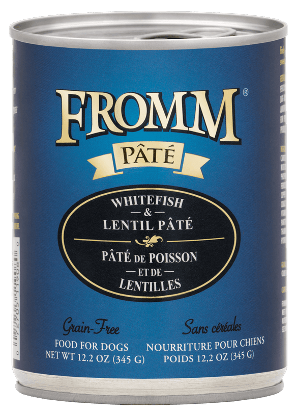 Fromm Gold K9 Cans Whitefish & Lentil 12.2oz*