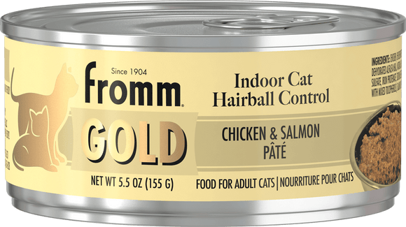 Fromm Gold Indoor Cat Hairball Control Chicken Salmon Pate
