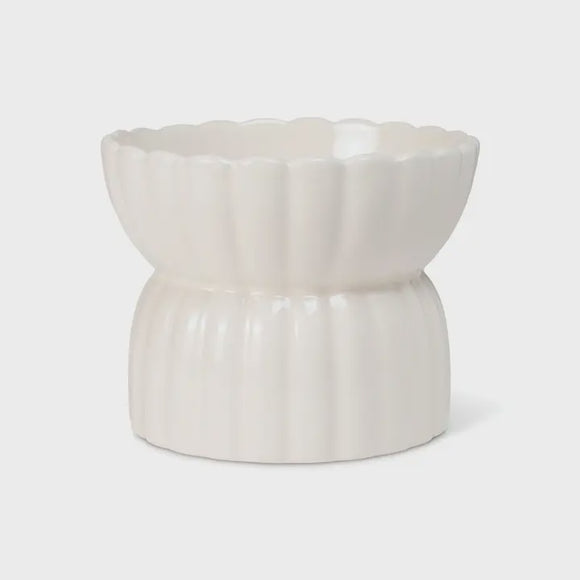 Fringe Pet Shop Ivory Sculptured Raised Pet Bowl