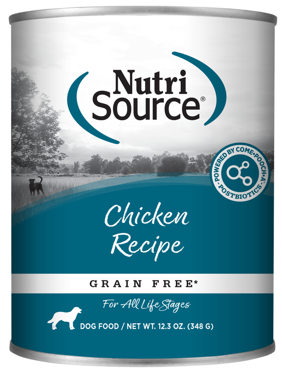 NutriSource Grain Free Chicken Dog Can 12.3oz