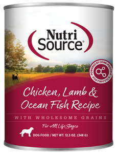 NutriSource Chicken Lamb Fish Dog Can 12.3oz