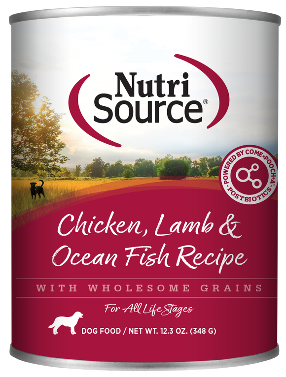 NutriSource Chicken Lamb Fish Dog Can 12.3oz
