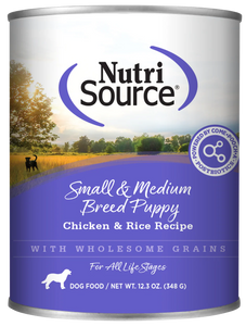 NutriSource Puppy Small/Med Breed Chicken 12.3oz