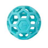 Turquoise textured ball toy on a white background
