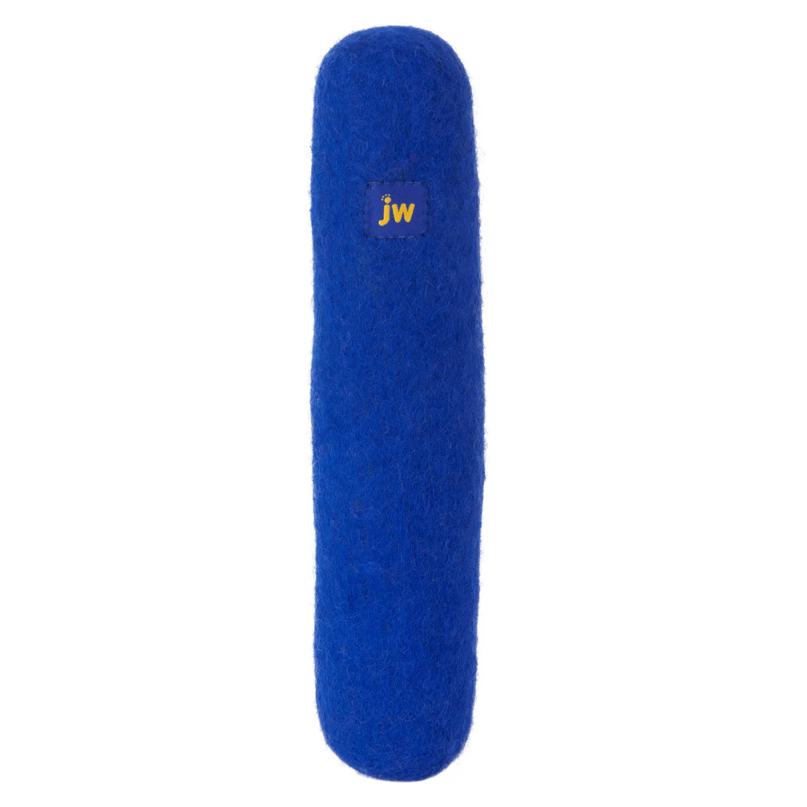 Blue microphone windscreen with 'jw' logo on a white background