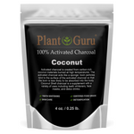 Plant Guru coconut activated charcoal packaging on a white background