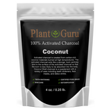 Plant Guru coconut activated charcoal packaging on a white background