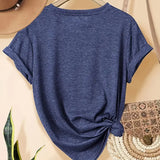 Navy Blue Plants & Cats Tee