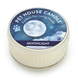 Pet House Candle Moonlight scented candle on a white background