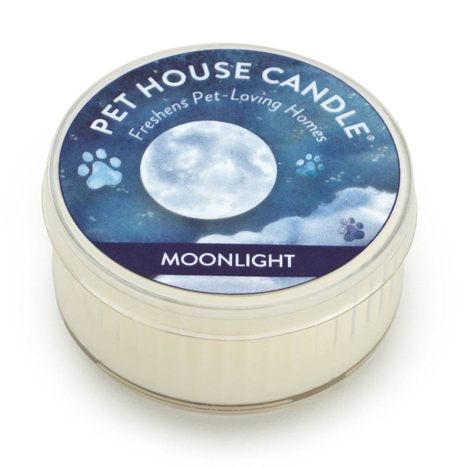 Pet House Candle Moonlight scented candle on a white background