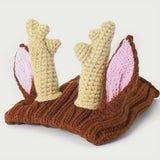 Cozy Knit Antler Pet Hat