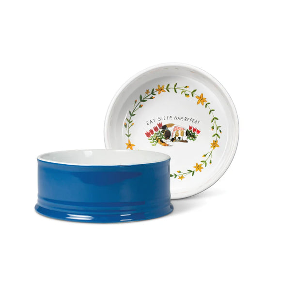 Fringe Pet Shop MS Eat, Sleep, Nap Navy Pet Bowl