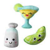 Fringe On Margarita Time Plush Dog Toy 3pk