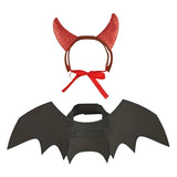 Black & Red Devil Bat Wings Pet Costume
