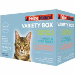 Feline Natural Cat GF 3oz Variety Pack Pouch 12pk*