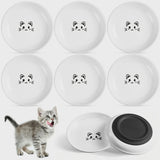 Ceramic Cat Bowls with Silicone Base