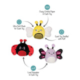 Fringe Were Super Fly Plush Dog Toy 3pk
