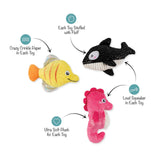 Fringe High Fin Buds Plush Dog Toy 3pk