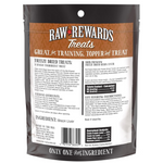 Raw Rewards Treats packaging with text and branding on a white background