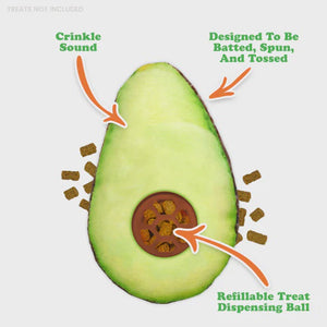Meowijuana Knock N Nibble Avocado Treat Toy