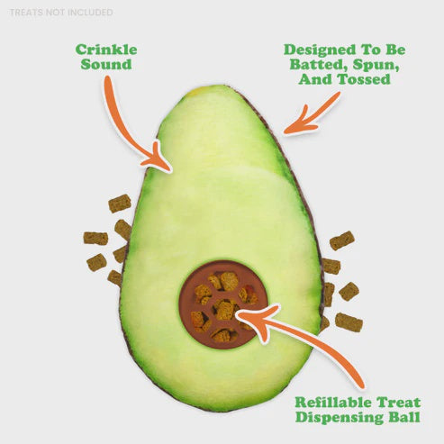 Meowijuana Knock N Nibble Avocado Treat Toy