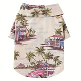 Tan Hawaiian Button Up Shirt