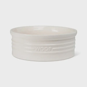 Fringe Pet Shop Woof Ivory Pet Bowl