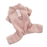 Warm Flannel Footed Pink Pet Pajamas