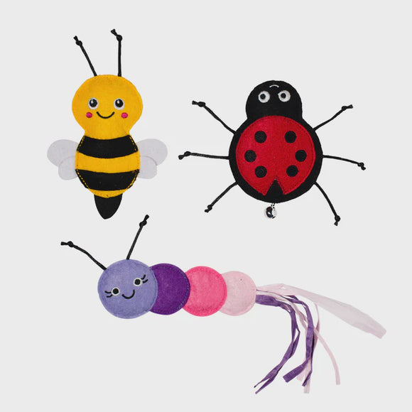 Fringe Living The Bug Life Cat Toys 3pk