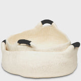 DDKC Wool Handle Basket Black/White