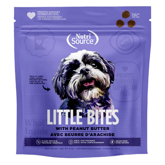NutriSource Dog GF Little Bites Peanut Butter 6oz