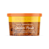 Container of Green Juju Lua's Fermented Golden Paste on a white background