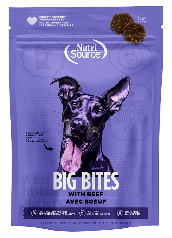 Nutrisource Dog GF Big Bites Beef 14oz