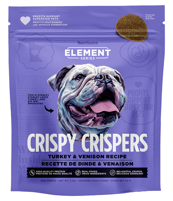 Nutrisource Element Crispy Crispers Turkey & Venison 4oz