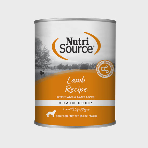 NutriSource Grain Free Lamb Dog Can 12.3oz