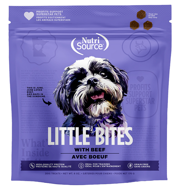 NutriSource Dog GF Little Bites Beef 6oz
