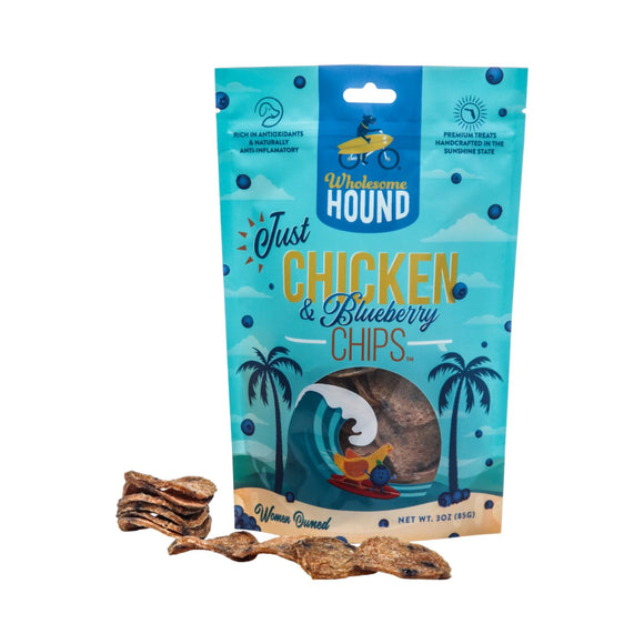 Wholesome Hound Just Chicken & Blueberry Chips