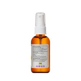 Orange spray bottle with a white cap on a white background