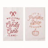 White Harvest Reversible Festive Tea Towel