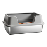 Stainless Steel Side Step Litter Box Small
