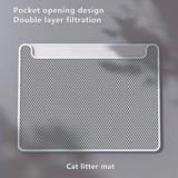Litter Trap Mat Double Layer Grey with Litter Box Groove
