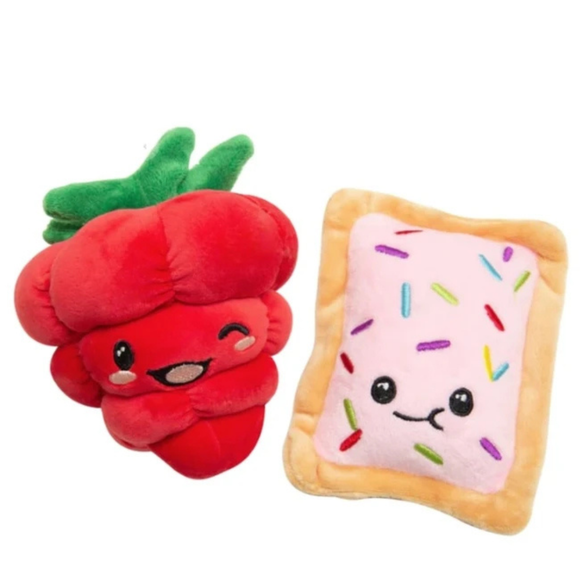 Snugarooz Poptart and Raspberry 2pk Dog Toy