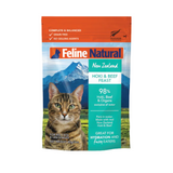Feline Naturals Cat GF Beef Hoki Pouch 3oz